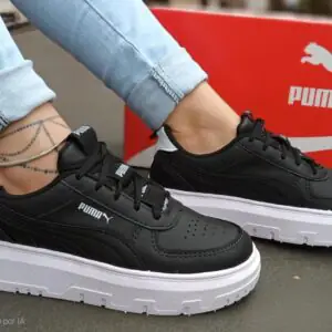 Tenis Plataforma Feminino Preto