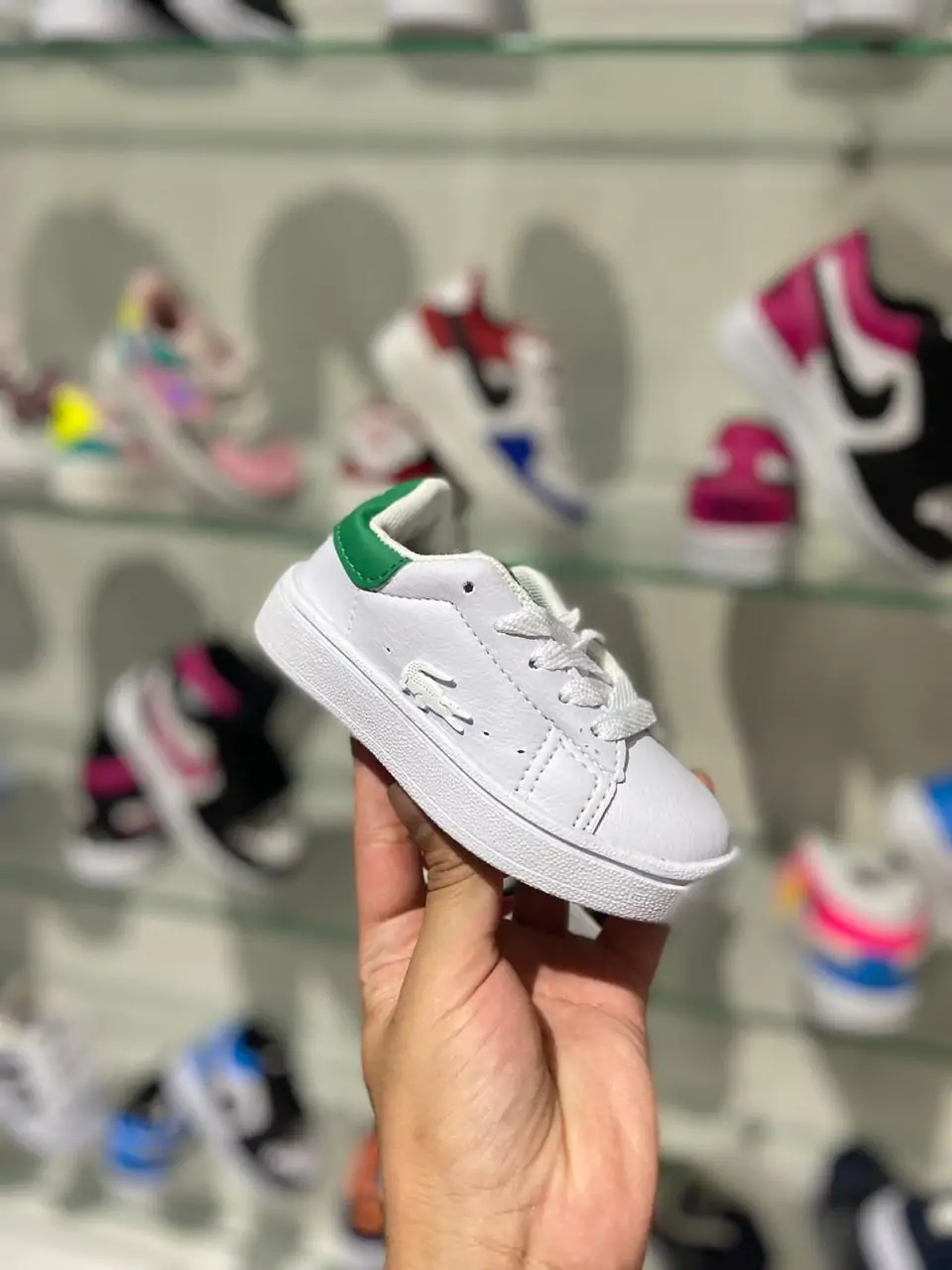 Mini Tenis Infantil Branco e Verde