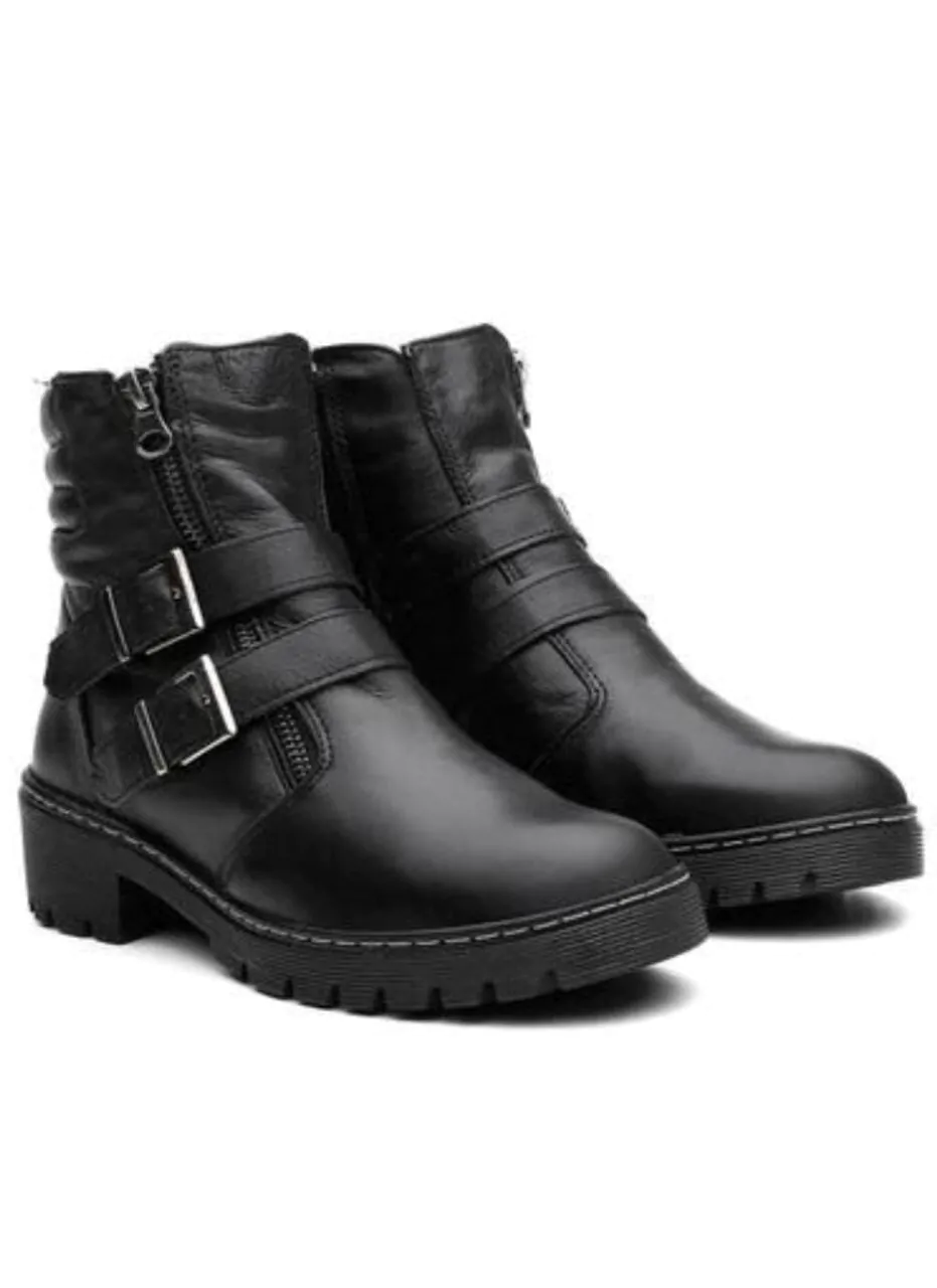 Bota Coturno de Couro Tam 37