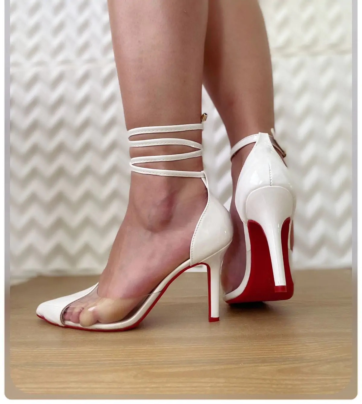 Sapato Scarpin Branco Salto 9cm