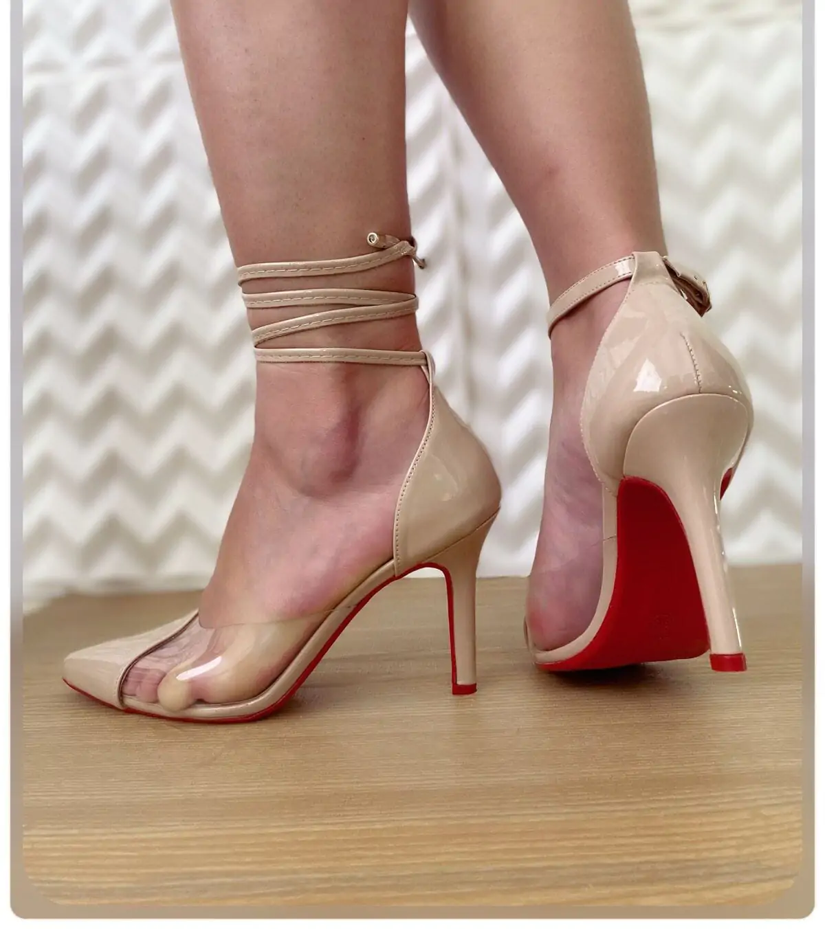 Sapato Scarpin Bege Salto 9cm