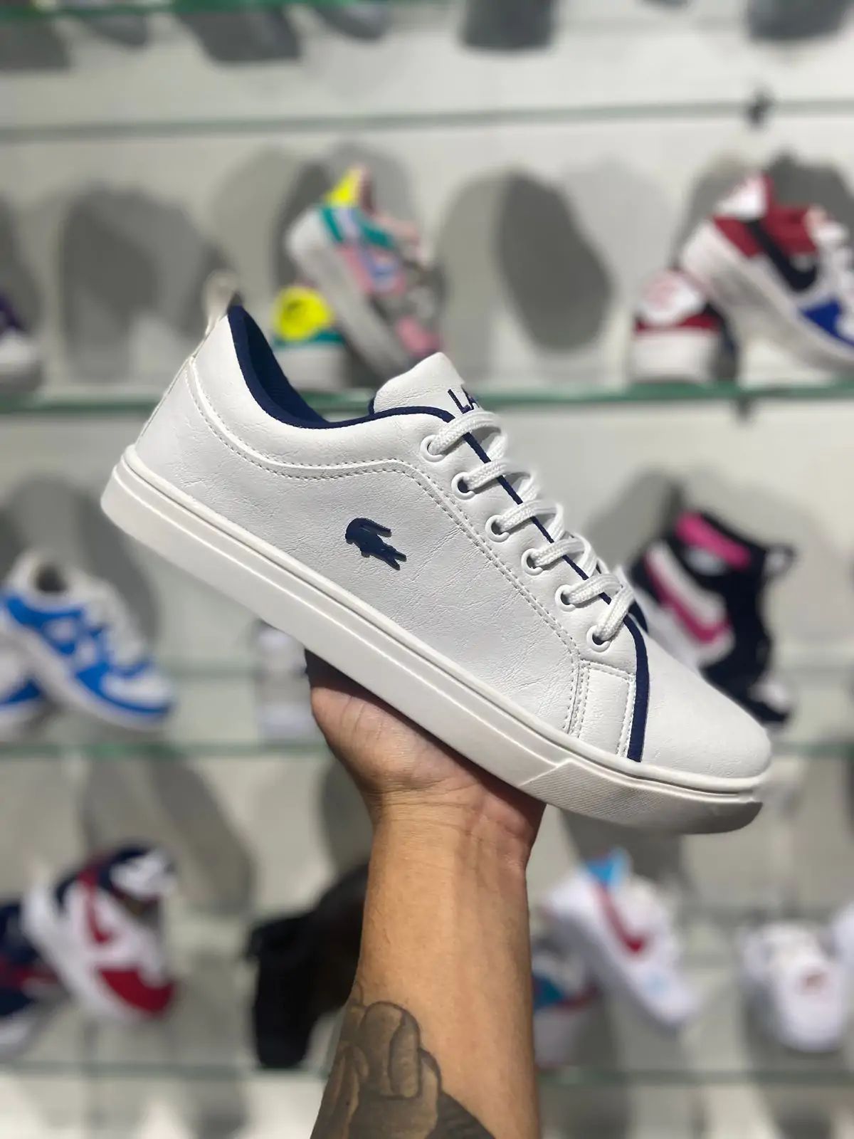 Sapatênis Lacoste de couro