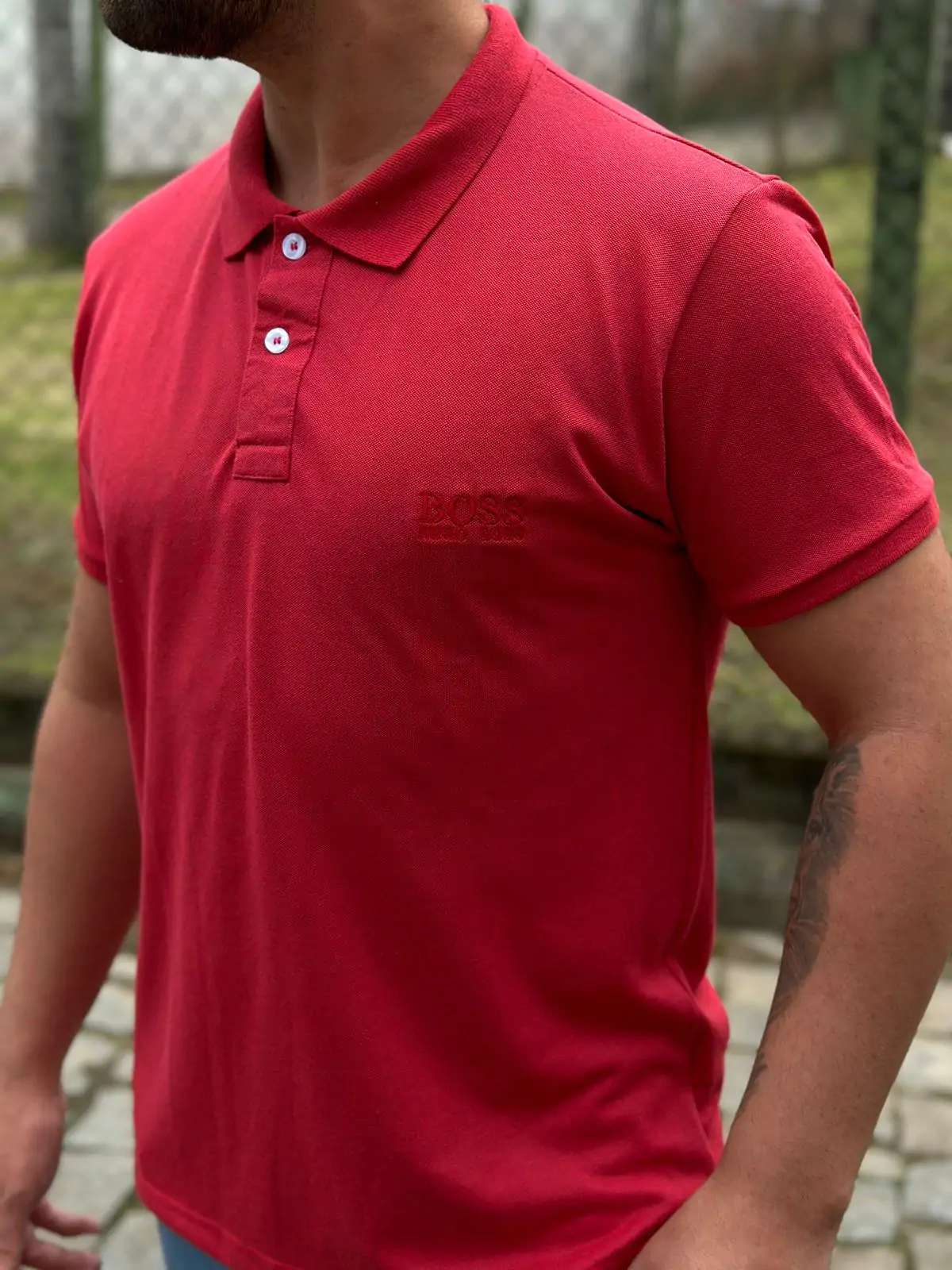 Camisa Polo Hugo Boss Vermelha